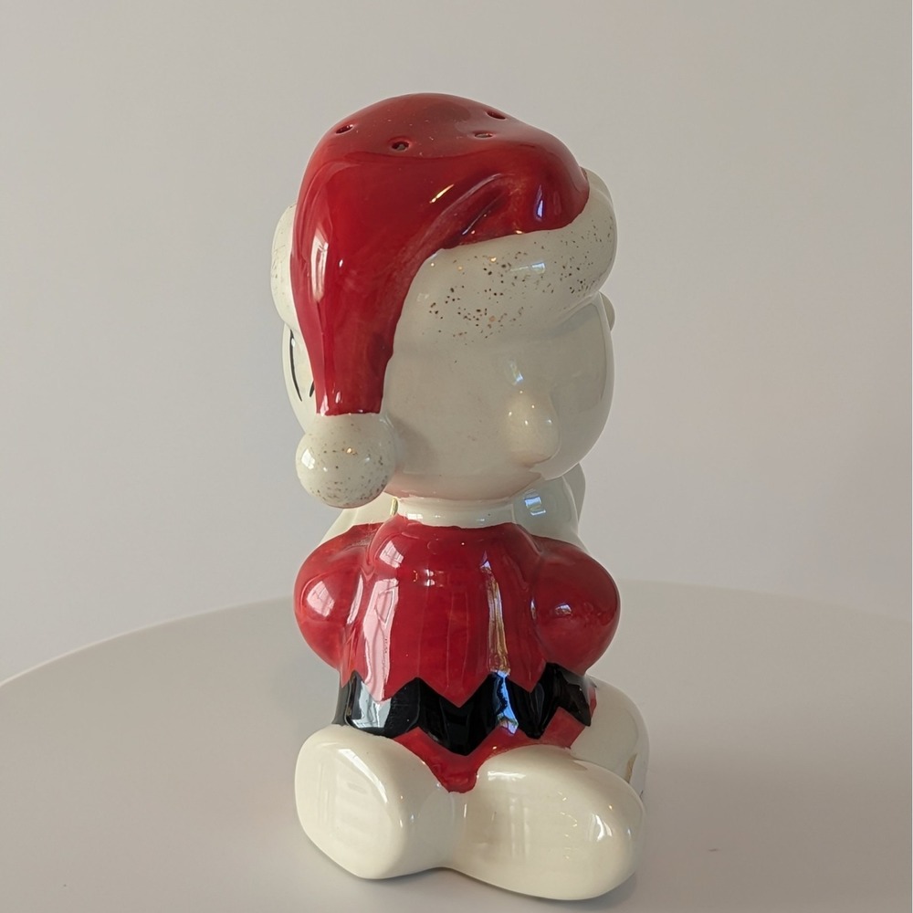 2004 Lenox Charlie Brown & Snoopy Christmas Tree Porcelain Salt & Pepper Set - Picture 6 of 14